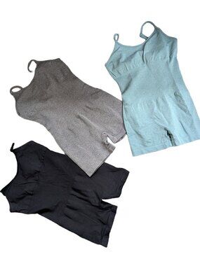 Set of 3 Amazon Bodysuits Teal Black Grey